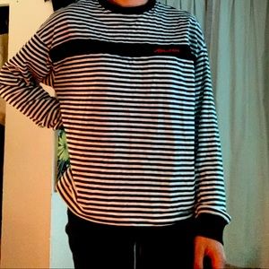 Black and white Long sleeve “amour” shirt